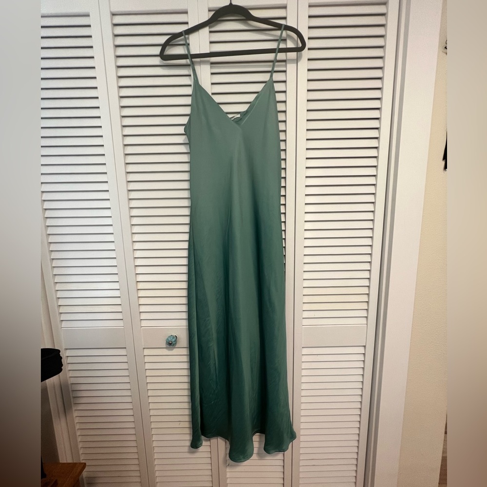 Z Supply Midi Smooth Green Double-Lined Dress